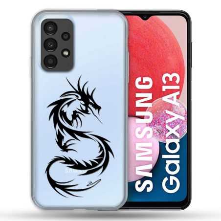 Coque Transparente Pour Samsung Galaxy A13 4G Dragon Noir