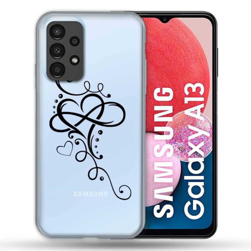 Coque Transparente Pour Samsung Galaxy A13 4G Cœur infini