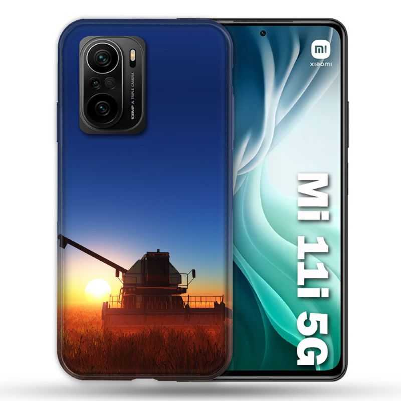 Coque Pour Xiaomi Mi 11i 5G Agriculture Moissonneuse Soleil