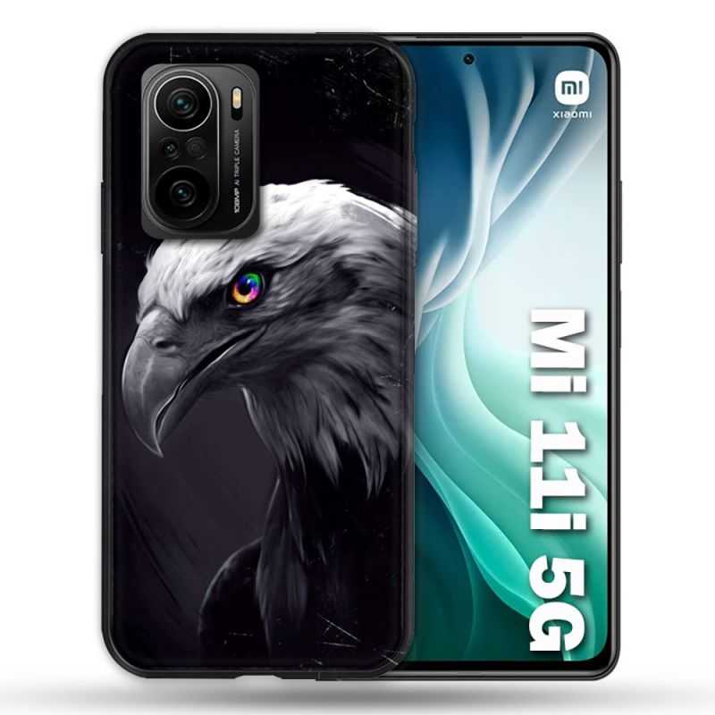 Coque Pour Xiaomi Mi 11i 5G Animal Aigle Royal Noir