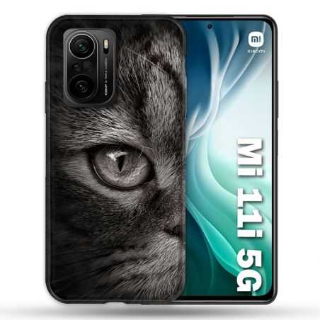 Coque Pour Xiaomi Mi 11i 5G Animal Chat Gris