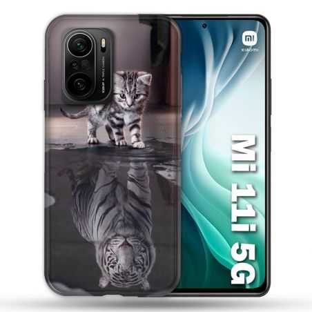 Coque Pour Xiaomi Mi 11i 5G Animal Chat Reflet