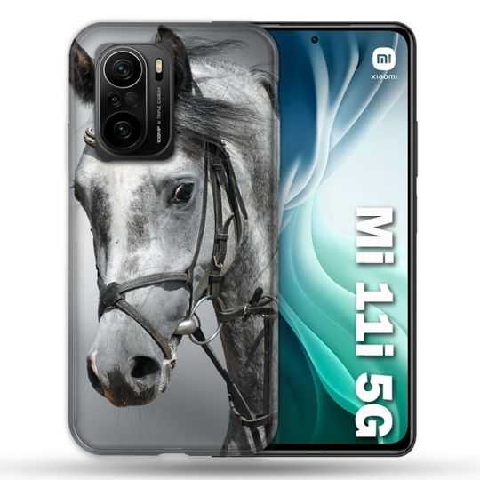 Coque Pour Xiaomi Mi 11i 5G Animal Cheval Blanc