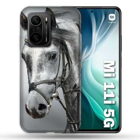 Coque Pour Xiaomi Mi 11i 5G Animal Cheval Blanc