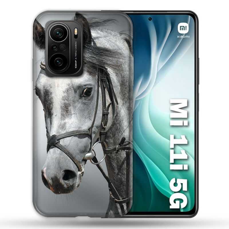 Coque Pour Xiaomi Mi 11i 5G Animal Cheval Blanc
