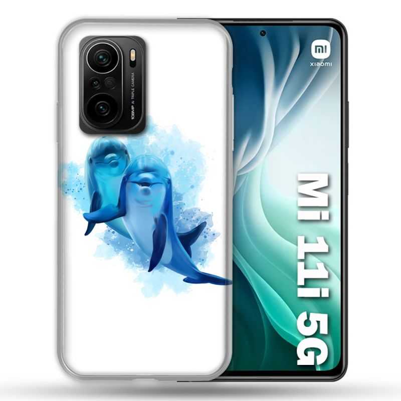 Coque Pour Xiaomi Mi 11i 5G Animal Dauphin Duo
