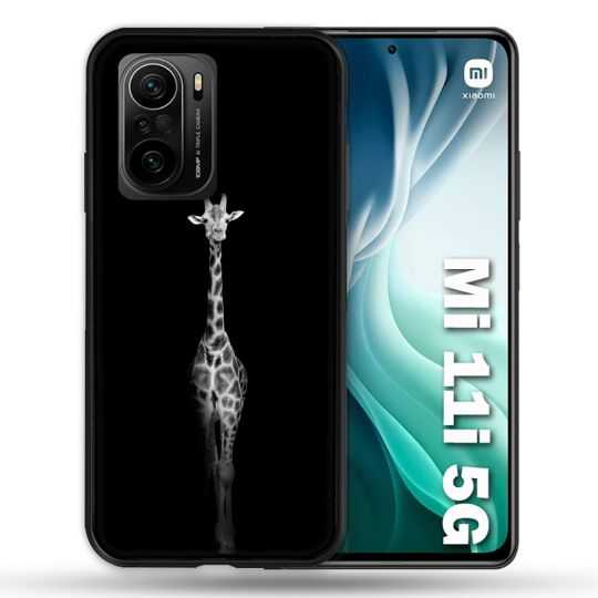Coque Pour Xiaomi Mi 11i 5G Animal Girafe Noire