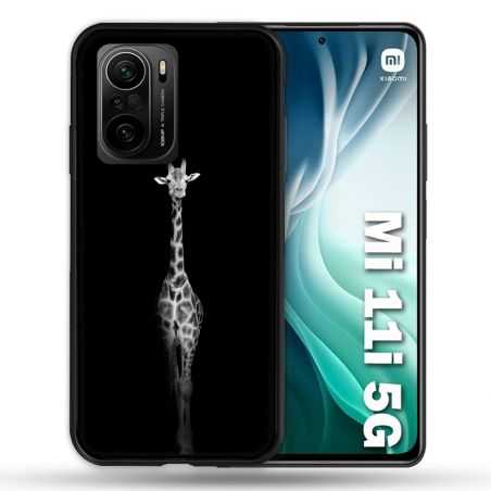 Coque Pour Xiaomi Mi 11i 5G Animal Girafe Noire