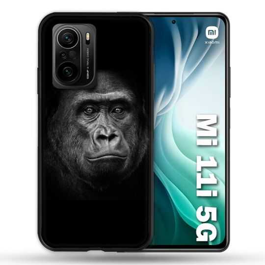 Coque Pour Xiaomi Mi 11i 5G Animal Gorille Noir