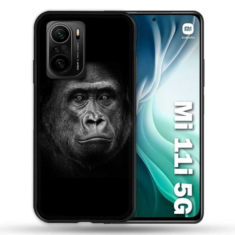 Coque Pour Xiaomi Mi 11i 5G Animal Gorille Noir