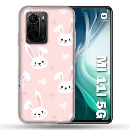 Coque Pour Xiaomi Mi 11i 5G Animal Lapin Rose