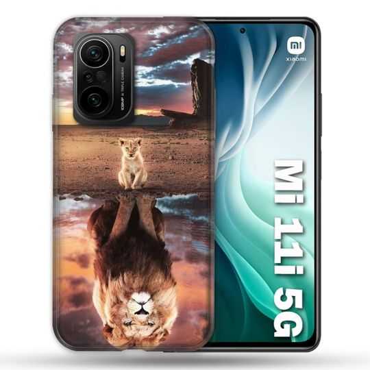 Coque Pour Xiaomi Mi 11i 5G Animal Lion Reflet