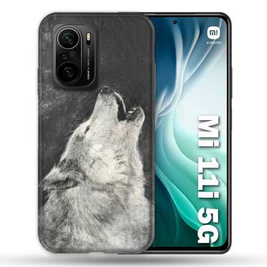 Coque Pour Xiaomi Mi 11i 5G Animal Loup Hurlement
