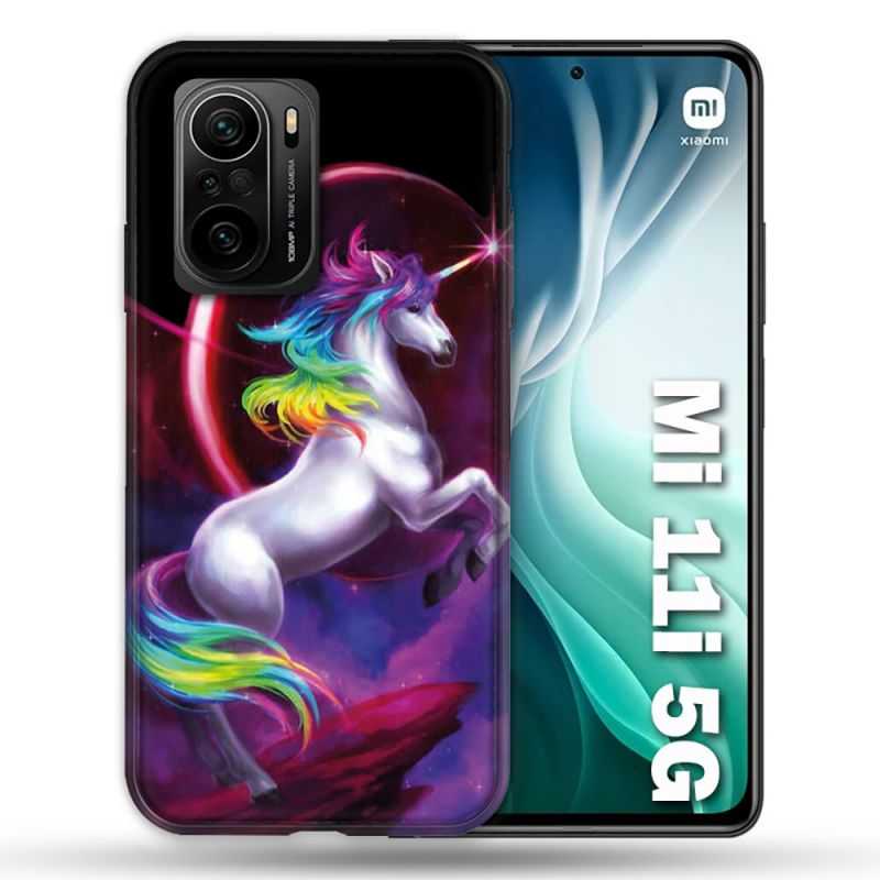 Coque Pour Xiaomi Mi 11i 5G Fantastique Licorne Arc en ciel