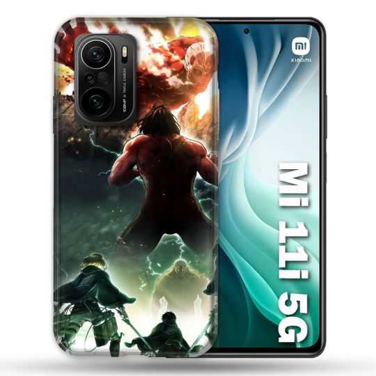 Coque Pour Xiaomi Mi 11i 5G Manga Attaque Titans Combat