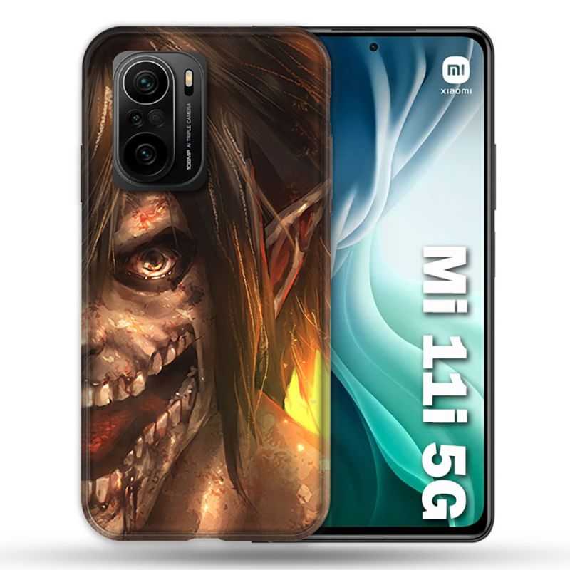 Coque Pour Xiaomi Mi 11i 5G Manga Attaque Titans Eren Titan