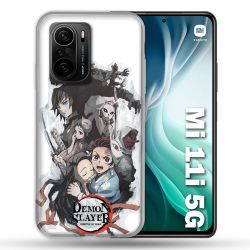 Coque Pour Xiaomi Mi 11i 5G Manga Demon Slayer Blanc
