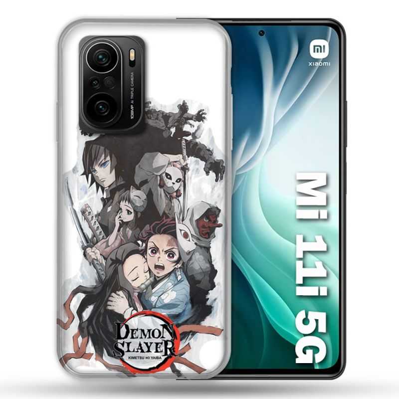 Coque Pour Xiaomi Mi 11i 5G Manga Demon Slayer Blanc