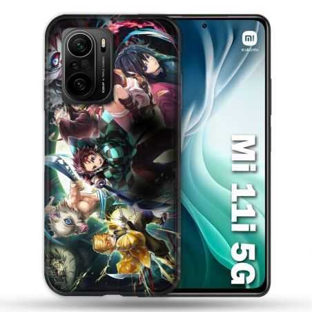Coque Pour Xiaomi Mi 11i 5G Manga Demon Slayer Groupe