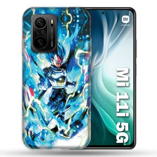 Coque Pour Xiaomi Mi 11i 5G Manga Dragon Ball Vegeta Bleu