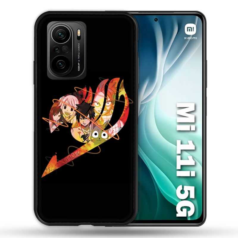 Coque Pour Xiaomi Mi 11i 5G Manga Fairy Tail Logo Noir