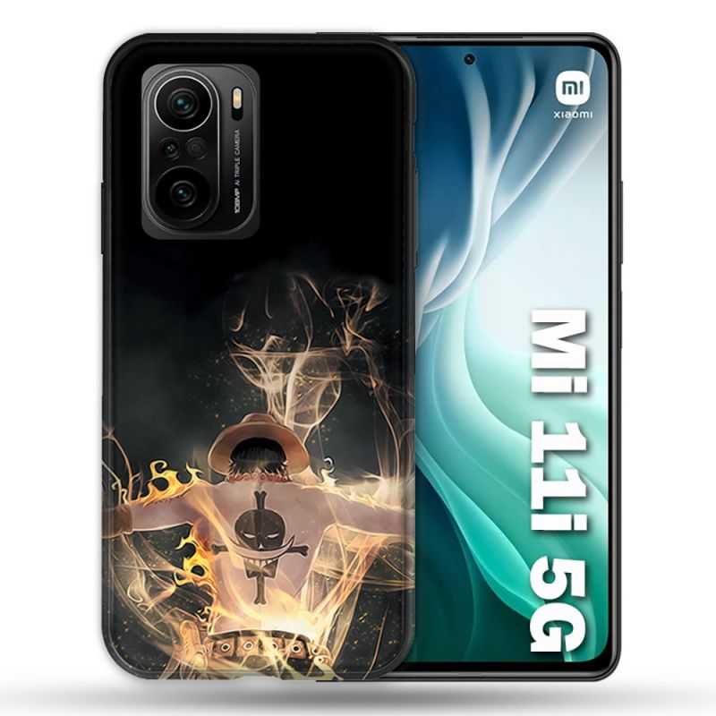 Coque Pour Xiaomi Mi 11i 5G Manga One Piece Ace Noir