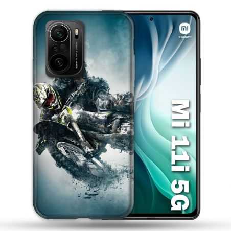 Coque Pour Xiaomi Mi 11i 5G Moto Cross Ombre