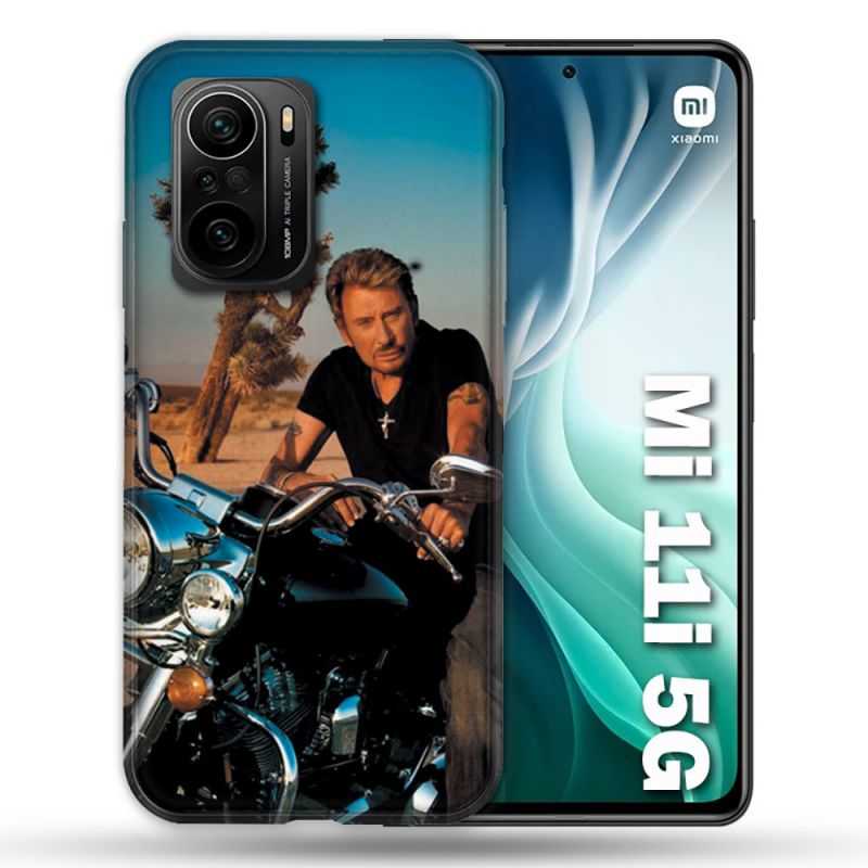 Coque Pour Xiaomi Mi 11i 5G Musique Johnny Hallyday Moto