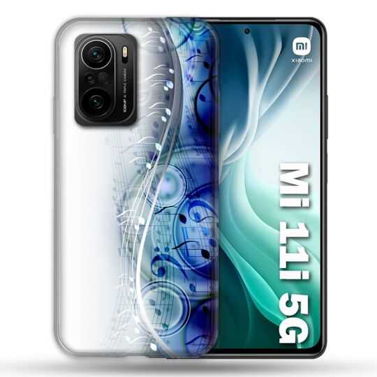 Coque Pour Xiaomi Mi 11i 5G Musique Partition Vague