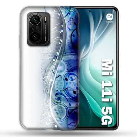 Coque Pour Xiaomi Mi 11i 5G Musique Partition Vague