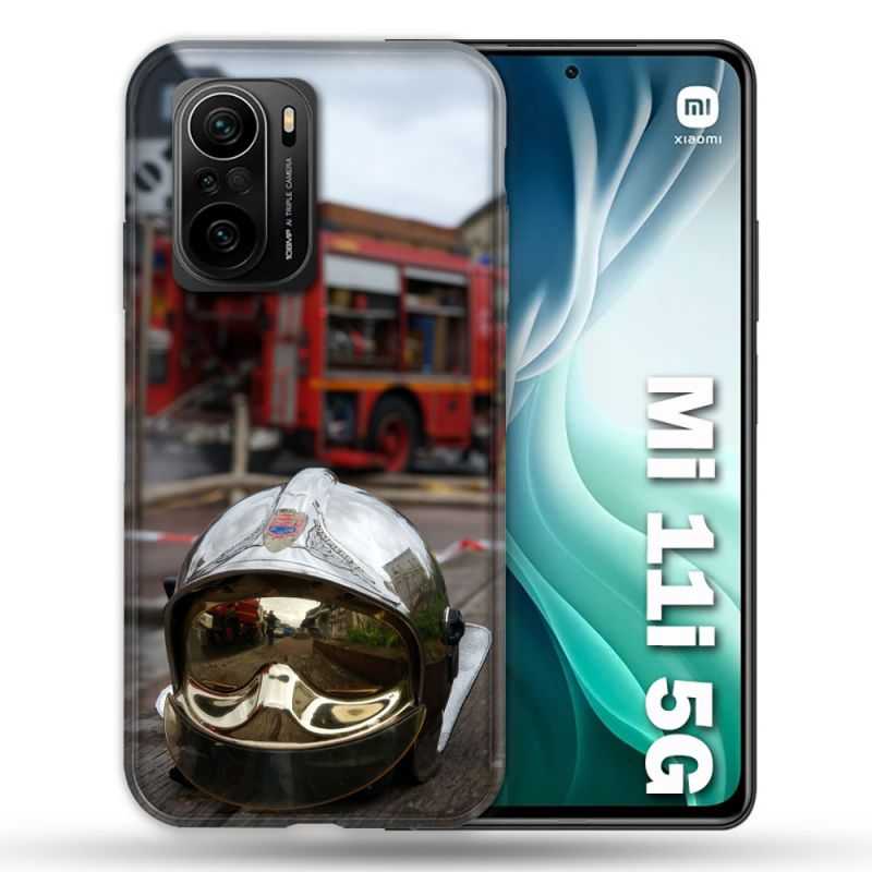 Coque Pour Xiaomi Mi 11i 5G Pompier Casque Camion
