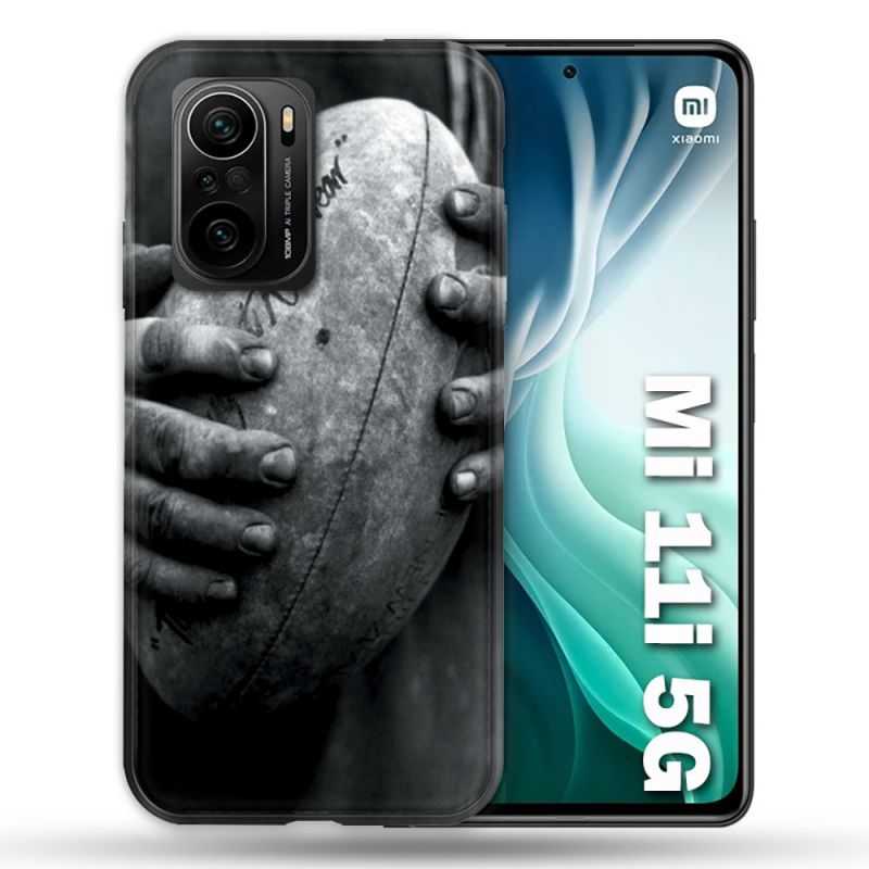 Coque Pour Xiaomi Mi 11i 5G Sport Rugby Ballon Vintage