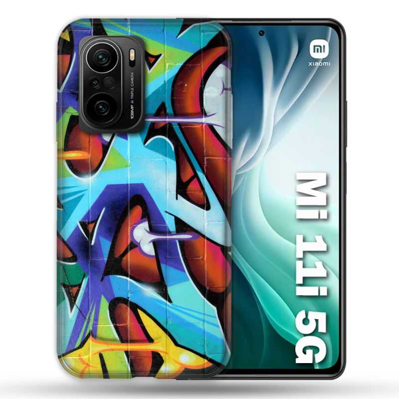 Coque Pour Xiaomi Mi 11i 5G Street Art Graf Color