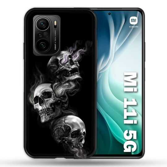 Coque Pour Xiaomi Mi 11i 5G Tete de Mort Triple