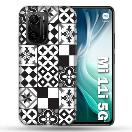 Coque Pour Xiaomi Mi 11i 5G Texture Carreau Ciment Noir