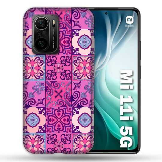 Coque Pour Xiaomi Mi 11i 5G Texture Carreau Ciment Violet