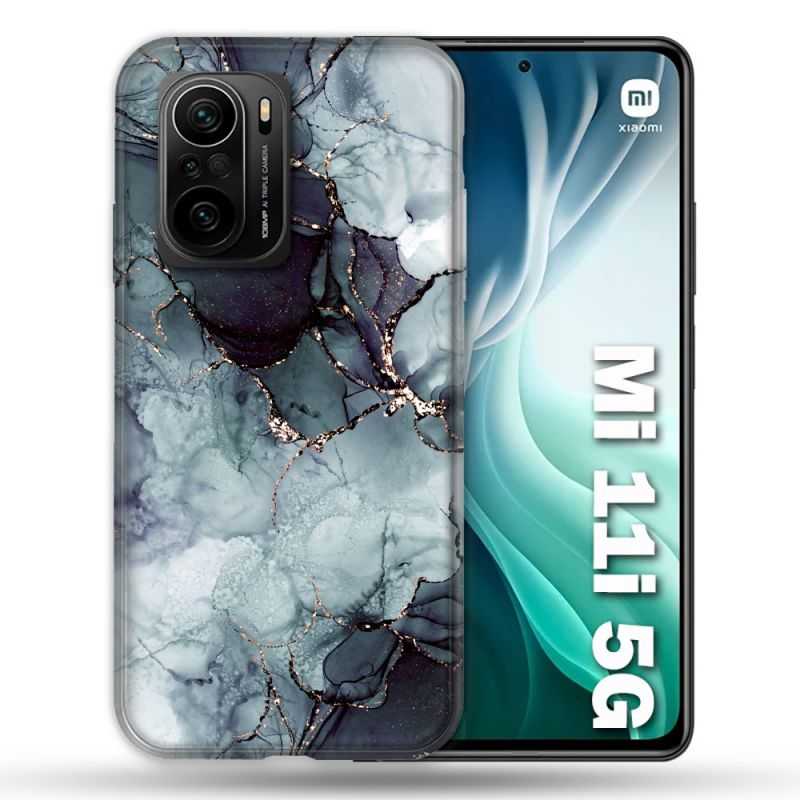 Coque Pour Xiaomi Mi 11i 5G Texture Marbre Gris