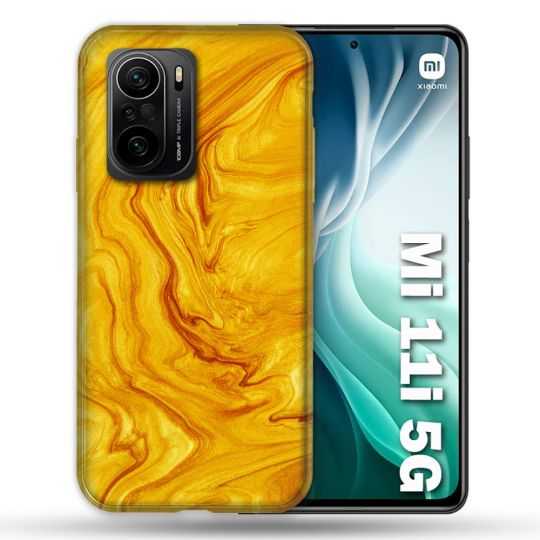 Coque Pour Xiaomi Mi 11i 5G Texture Marbre Jaune