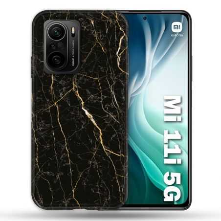 Coque Pour Xiaomi Mi 11i 5G Texture Marbre Noir