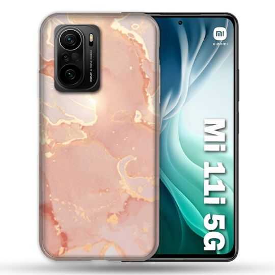Coque Pour Xiaomi Mi 11i 5G Texture Marbre Rose