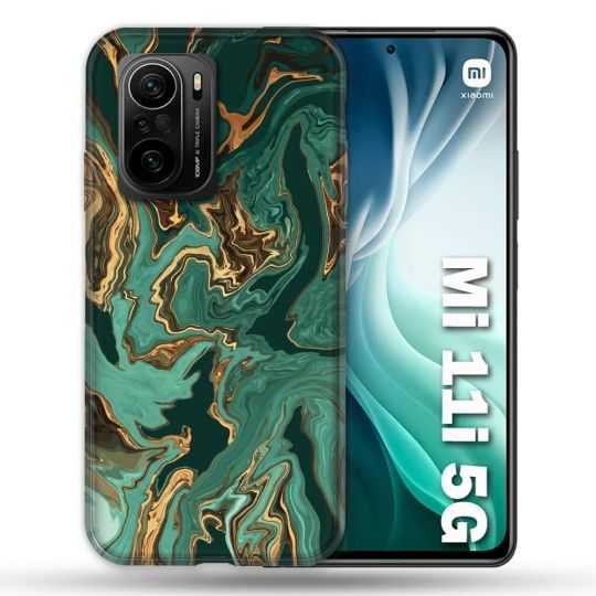 Coque Pour Xiaomi Mi 11i 5G Texture Marbre Vert