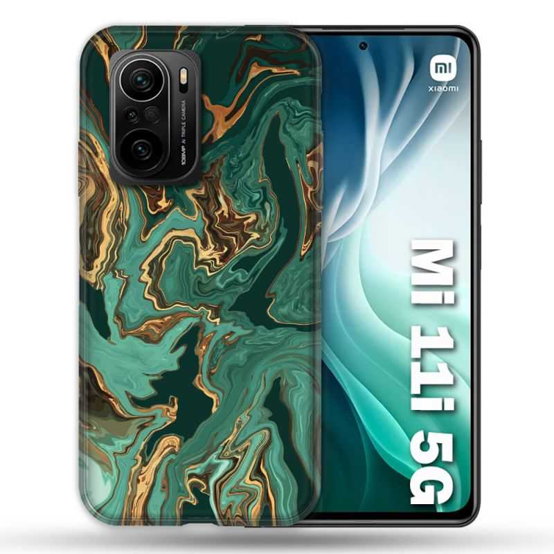 Coque Pour Xiaomi Mi 11i 5G Texture Marbre Vert