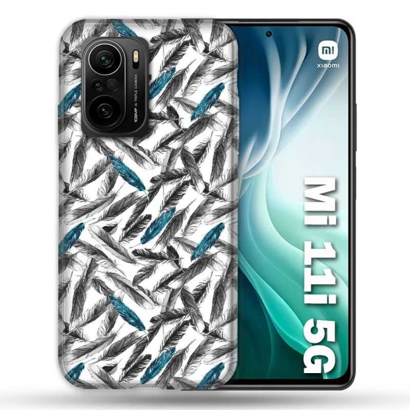 Coque Pour Xiaomi Mi 11i 5G Texture Plume Canard
