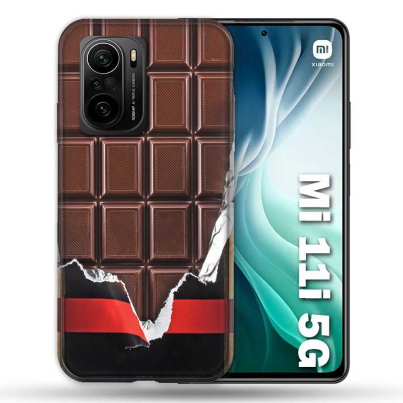 Coque Pour Xiaomi Mi 11i 5G Texture Trompe Oeil Chocolat