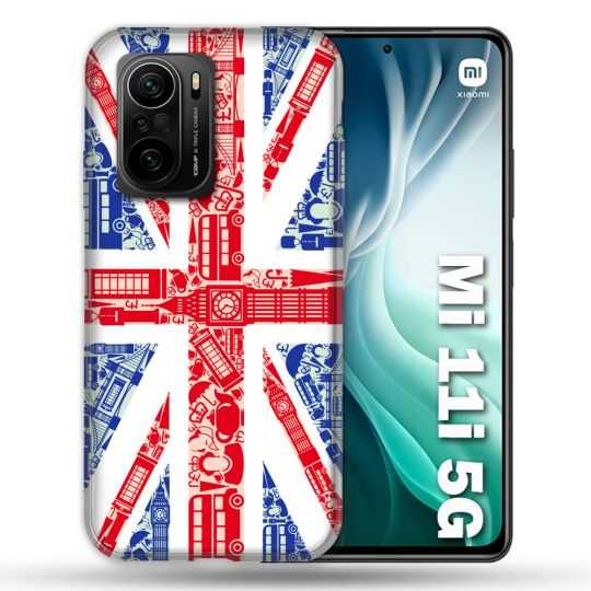 Coque Pour Xiaomi Mi 11i 5G Voyage Angleterre Blanc