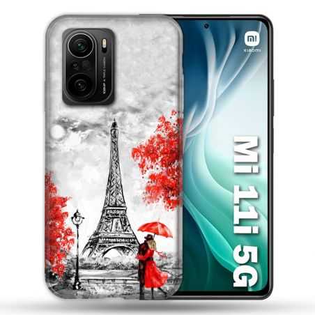 Coque Pour Xiaomi Mi 11i 5G Voyage France Paris Rouge