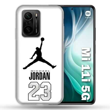 Coque Pour Xiaomi Mi 11i 5G Jordan 23 Blanc