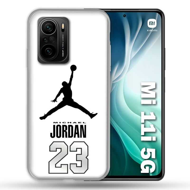 Coque Pour Xiaomi Mi 11i 5G Jordan 23 Blanc