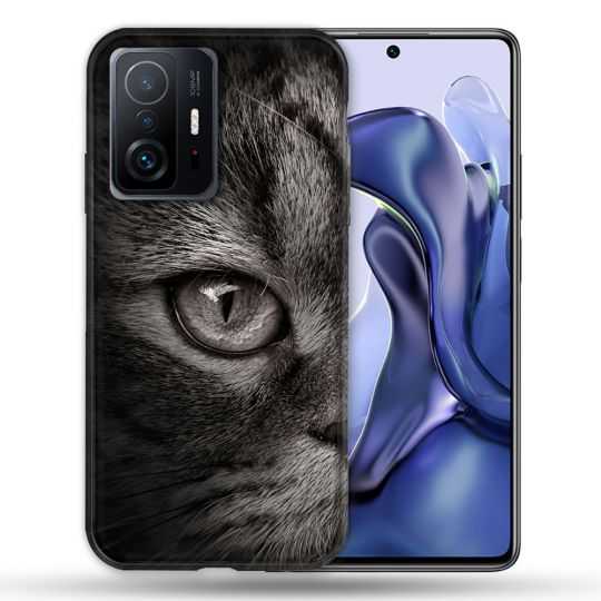 Coque Pour Xiaomi 11T / 11T Pro Animal Chat Gris