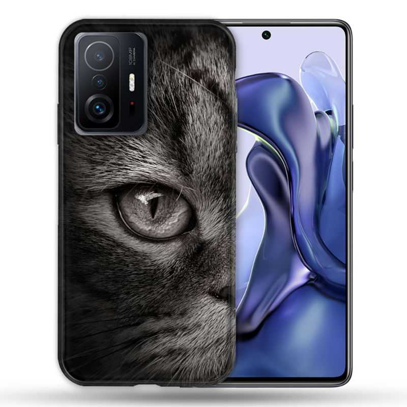 Coque Pour Xiaomi 11T / 11T Pro Animal Chat Gris